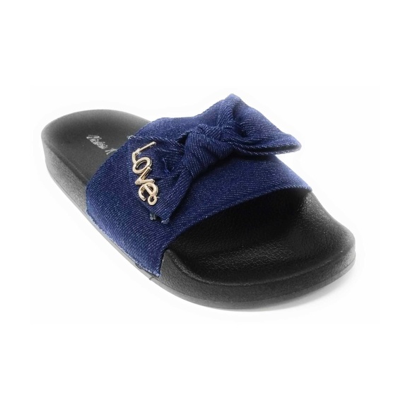 ☂Women Denim Slip-Ons Bow Tie Mule Sandals SP-2653 - Picture 3 of 3